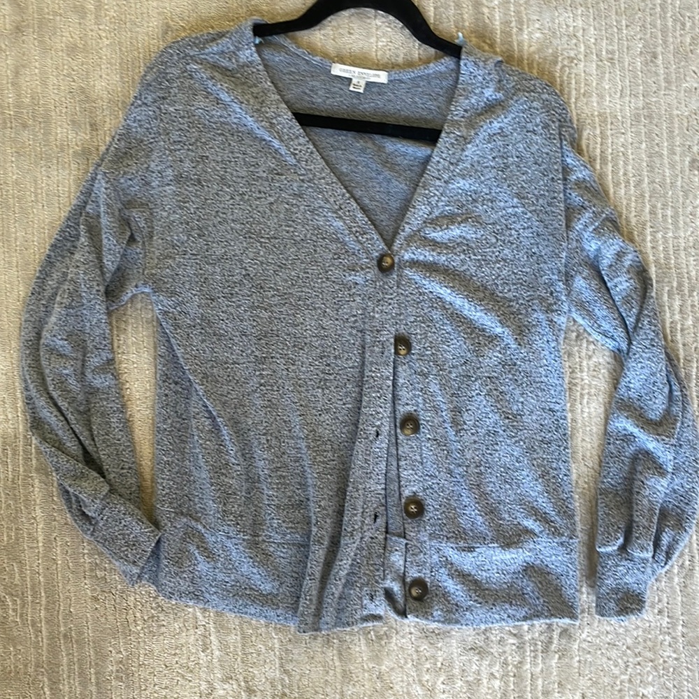 Super soft blue and black sweater / cardigan. Great condition